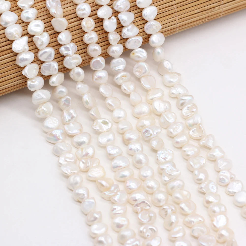 Natural Freshwater Pearl Beading Geometry Spaced Isolated Loose Beaded for Jewelry Making DIY Bracelet Necklace Accessories Gift