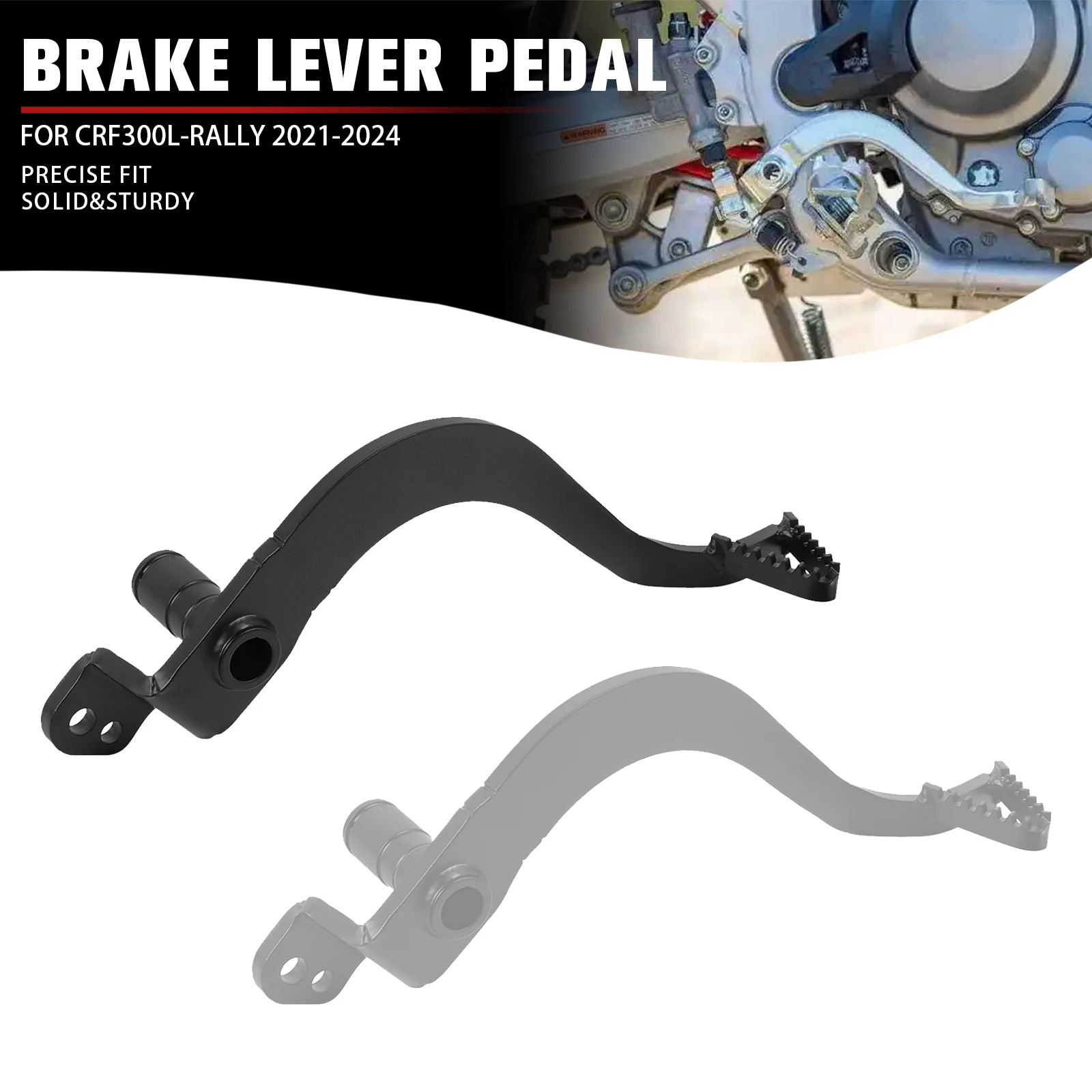 

Задние подножки мотоцикла, подножки, тормозной рычаг для Honda CRF300L CRF 300L CRF 300 L RALLY 2021-2024, рычаг педали тормоза