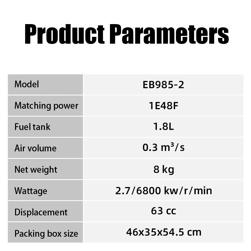 High Power Petrol Blower, High Wind Volume Fan for Snow Removal, Dust Cleaning & Fire Extinguishing