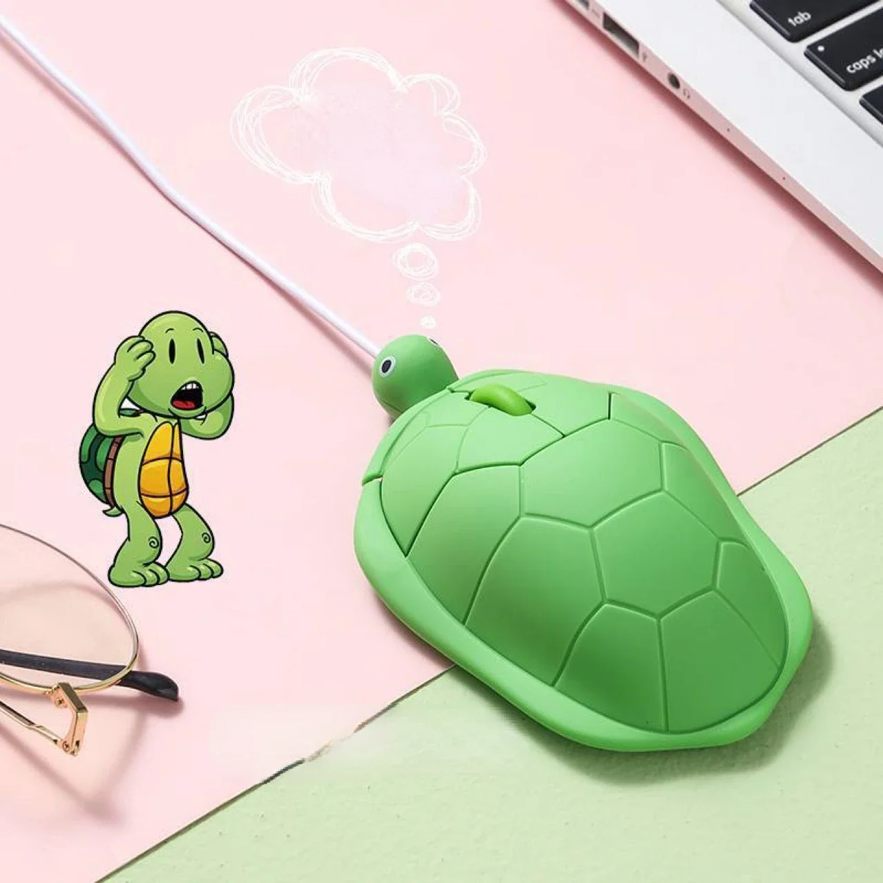 Cartoon Turtle Mouse Gamer Lovely 3D Gaming Wired Mouse 1200DPI 3 Keys For Laptop PC Office Computer Funny Gift