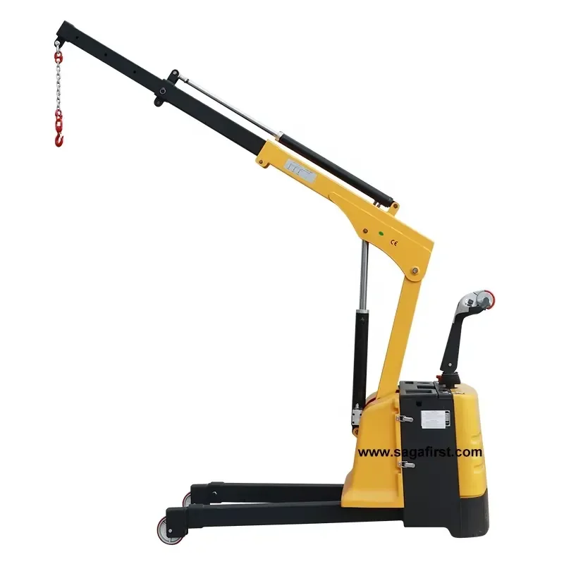 1 Ton 2 Ton Portable Battery Trolley Electric Mini Crane Floor Crane for Lift