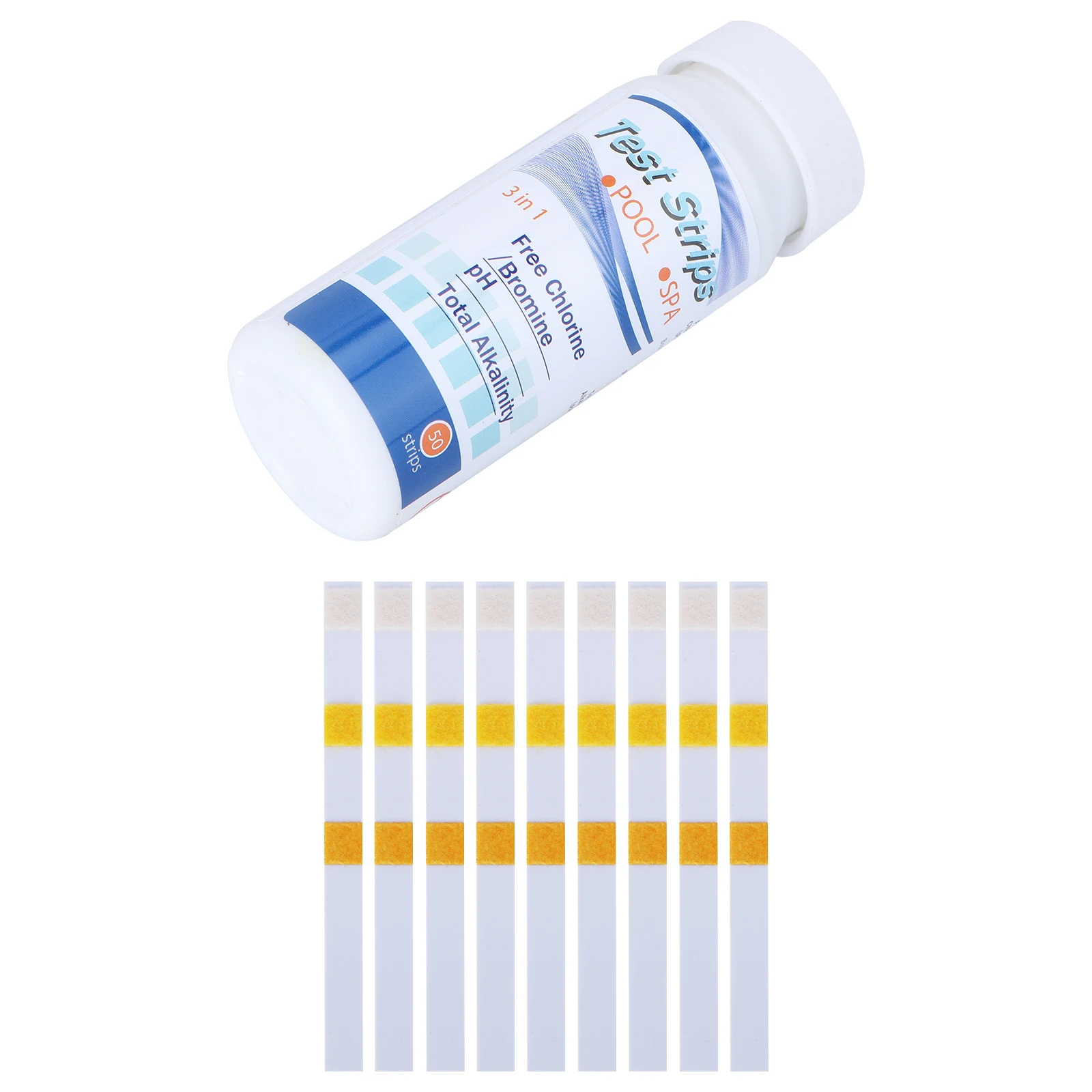 50pcs Water Test Paper 3-in-1 Strip for Pool Spa pH Alkalinity Hardness Tester Strips Reliable Results Fast Testing PH Meter