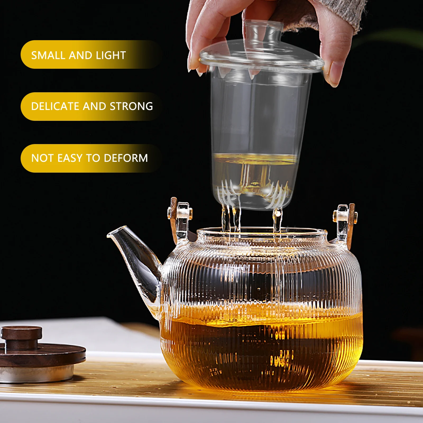 

Glass Tea Filter Replacement Fine Mesh Infuser Strainer for Loose Tea Loose Leaves Home Use Glass Teapot Strainer