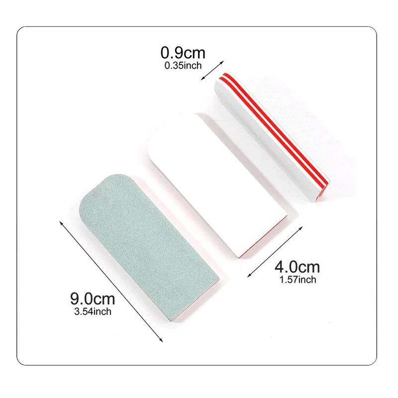 5/10 pièces limes à ongles carrées grain 1000/4000 ongles lisses Double face tampon à ongles bloc tampons outil de beauté de polissage