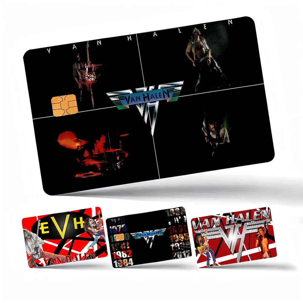 15 Größen Van Halen Band Anime Spend Or Save Funny Shell On Off Ultradünn, kein Verblassen, Aufkleber-Haut-Abdeckungsfolie für Debit-Kreditkarte