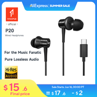 1MORE headphones P20 Wired In-ear Sports Type-C HIFI Hi-Res Earphone  ENC Mic With Microphone for Xiaomi Audio Cable