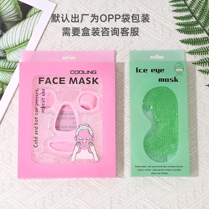 Maschera per il ghiaccio freddo Maschera per gli occhi Borsa per il ghiaccio Maschera per il viso Recupero postoperatorio Impacco caldo Maschere di cotone rinfrescanti per il viso completo Strumento per la cura del viso