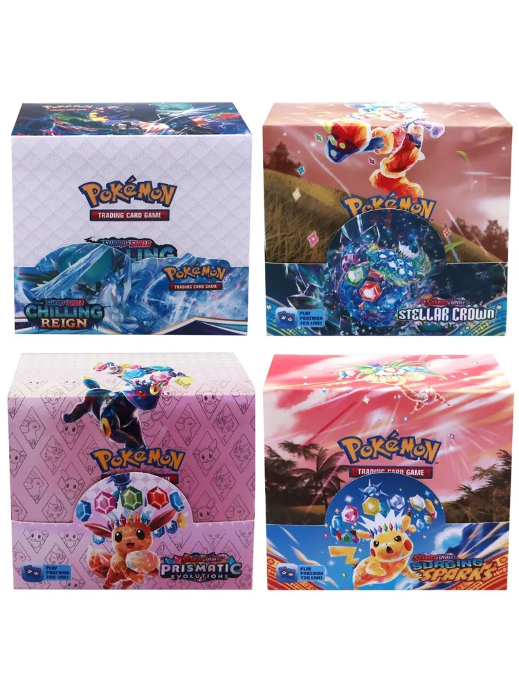324 stks Pokemon TCG: Sword & Shield-Fusion Strike Booster Display Box (36 Packs) Board Game Card DESTINED RIVALS Stellar Crown - afbeelding 2