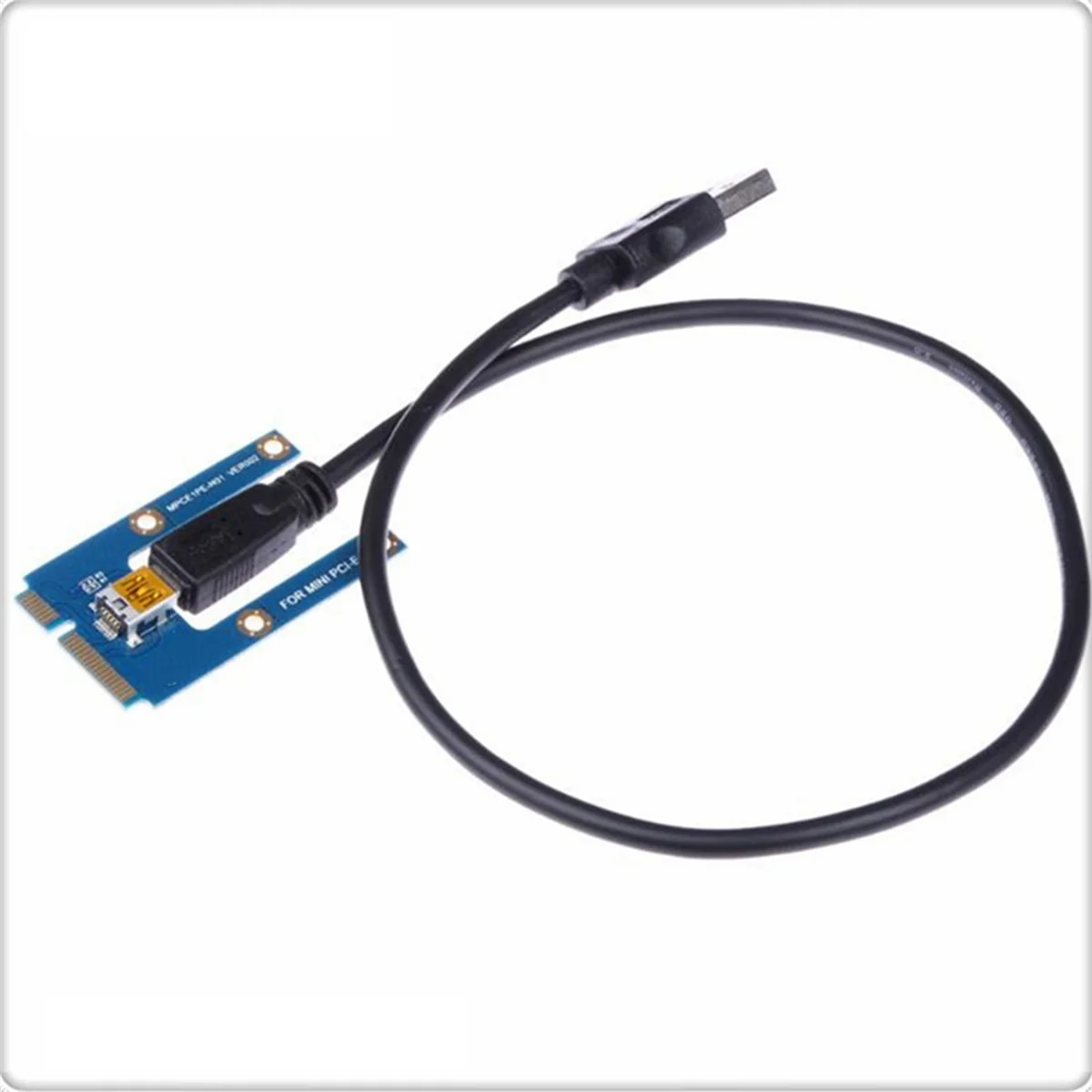 Mini PCIe para PCI Express Riser para Laptop, Imagem Externa Card, BTC, MPCIe para PCI-E Slot, Cartão de Mineração, 10X, 16X