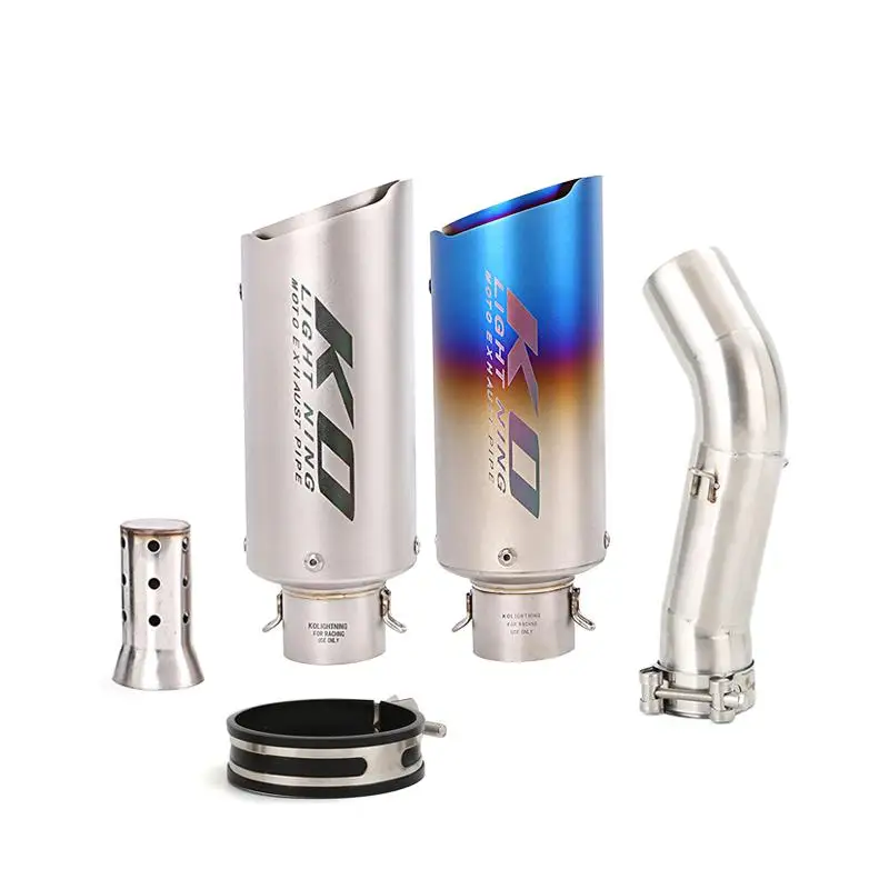 

For BMW C650 Sport 2016-2020 Exhaust Pipe Motorcycle Mid Connect Tube Slip On 51mm Muffler Stainless Steel Escape DB Killer