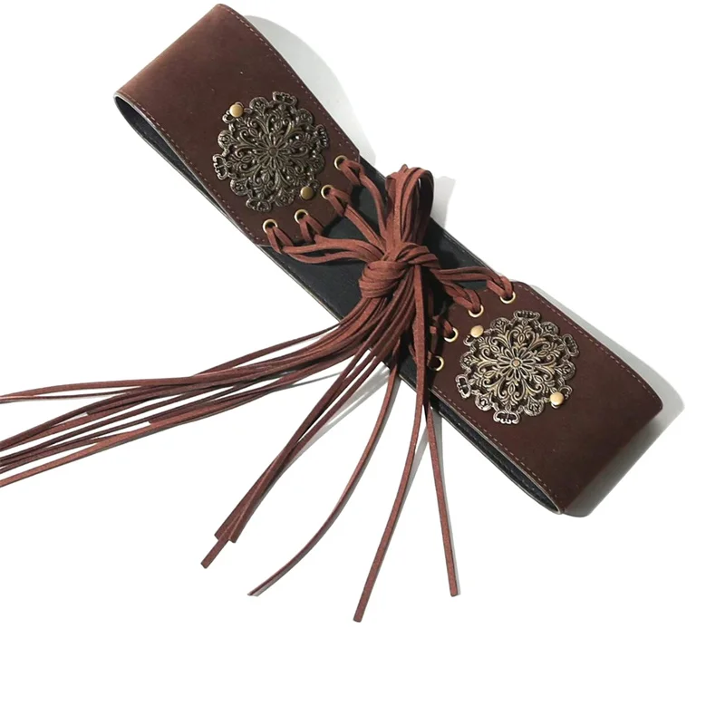 Millennial Hot Girl Ins Retro Ring Rivet Belt Flying Patchwork Design Half Body Belt Pas do spodni