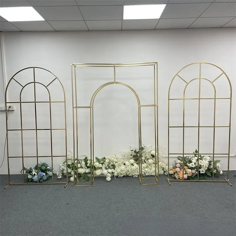 3PCS Stage Christmas Backdrops Decoration Frame Outdoor Lawn Wedding Welcome Door Flower Arch Birthday Balloon Display Stand