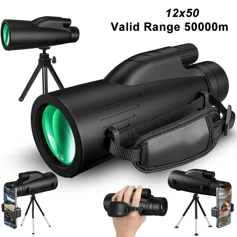 Portable Zoom HD 5000M Telescope Folding Long Distance Mini Powerful Telescope for Hunting Sports Outdoor Camping Travel