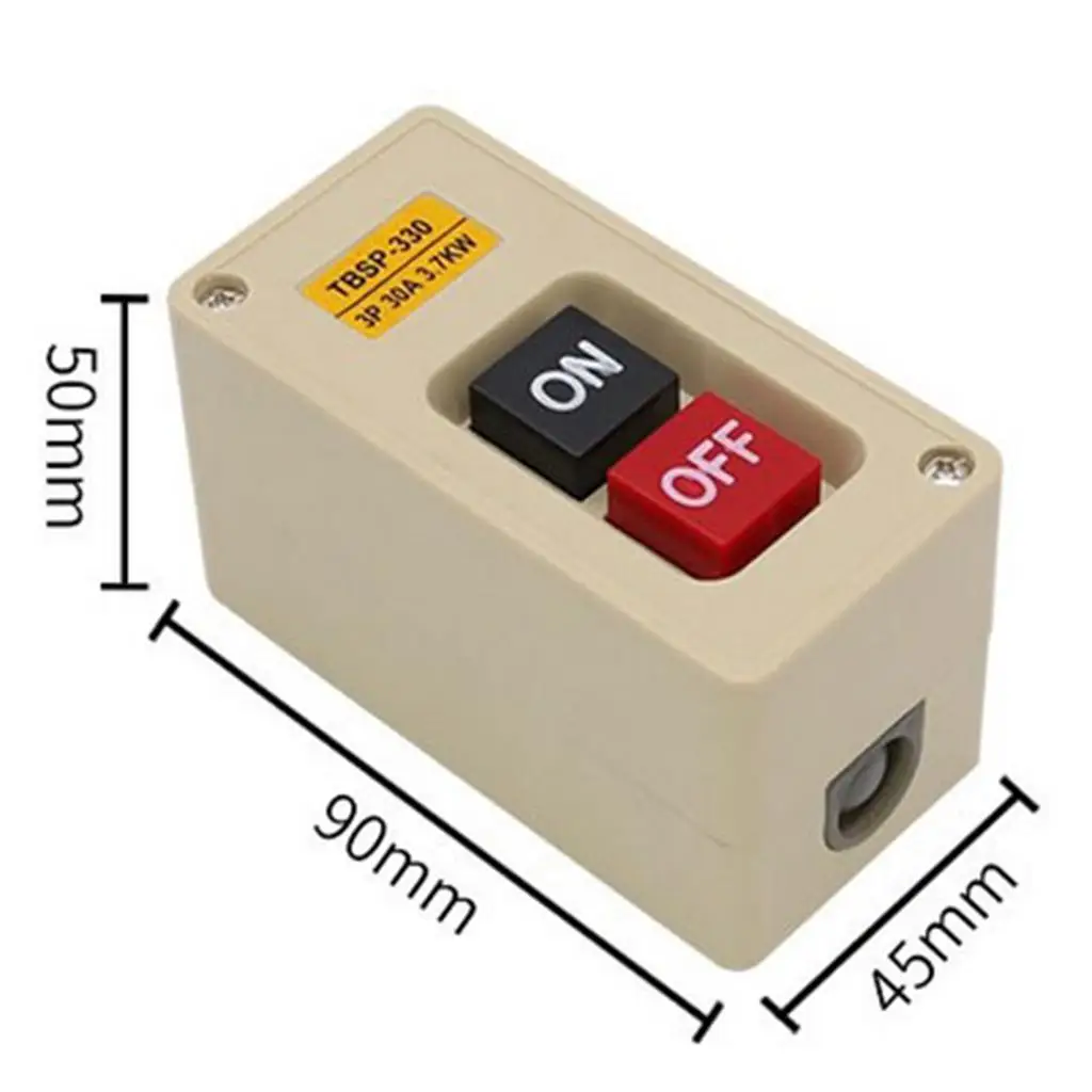 Push Button on Off Switch 3 Phase Direct Control TBSP-330 ABS Plastic for Industrial Machine Equipment