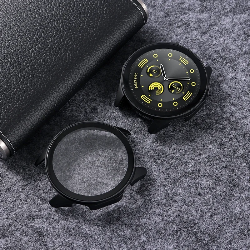 กระจกนิรภัย + เคสพีซีสำหรับนาฬิกาหัวเว่ย GT4 5 46 มม. อุปกรณ์เสริม ตัวป้องกันหน้าจอแบบเต็มรูปแบบ ฝาครอบกันกระแทกแบบแข็งสำหรับหัวเว่ย gt5 pro