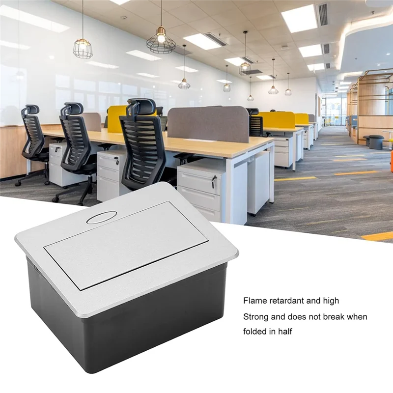 

A64K 1 Set 2 Outlets -Up Floor Electrical Outlet Embedded Invisible Socket For Office US Plug