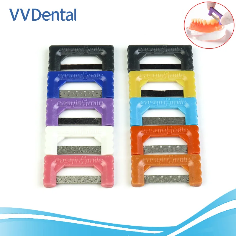 

10PCS Orthodontic Stripping IPR Dental Polish Kit Interproximal Reduction Strips Polish Tooth Enamel Reduce Serrated Saw