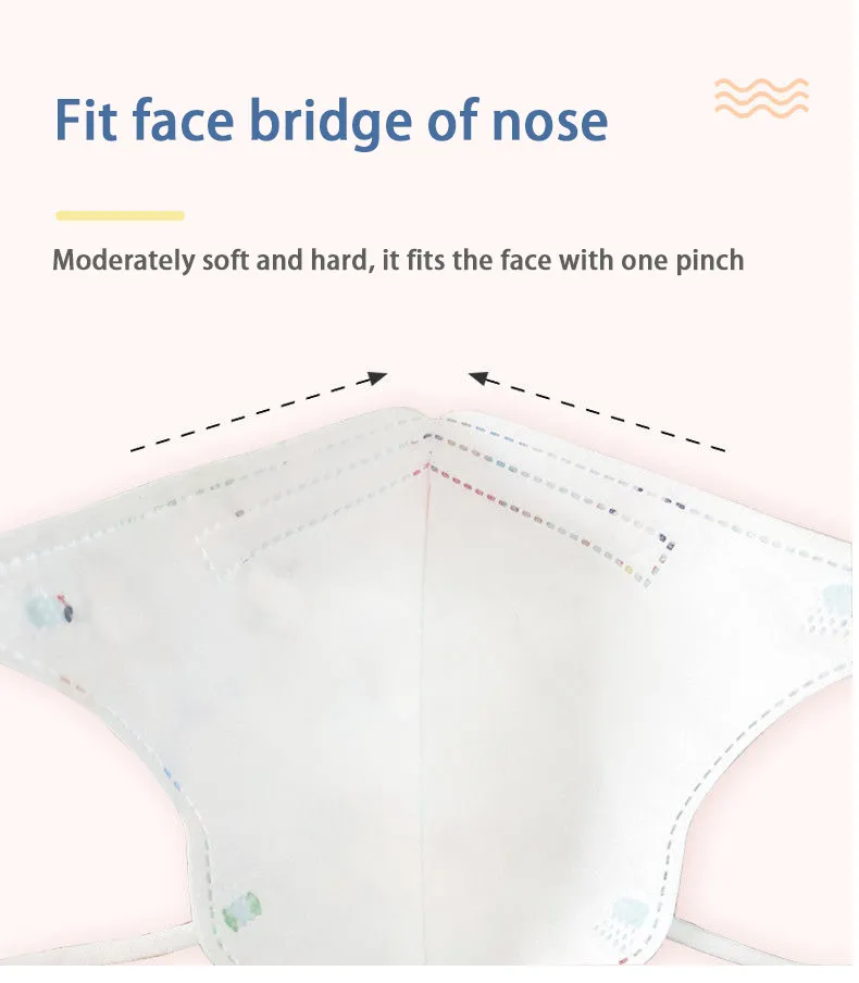 قناع واقٍ من أربع طبقات يمكن التخلص منه مطبوع عليه رسوم كرتونية للأطفال، أقنعة واقية مضادة للغبار، قناع للفم #6