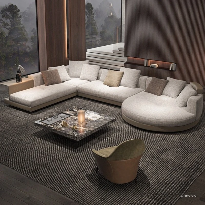 Large flat floor inline corner large and small living room sofas