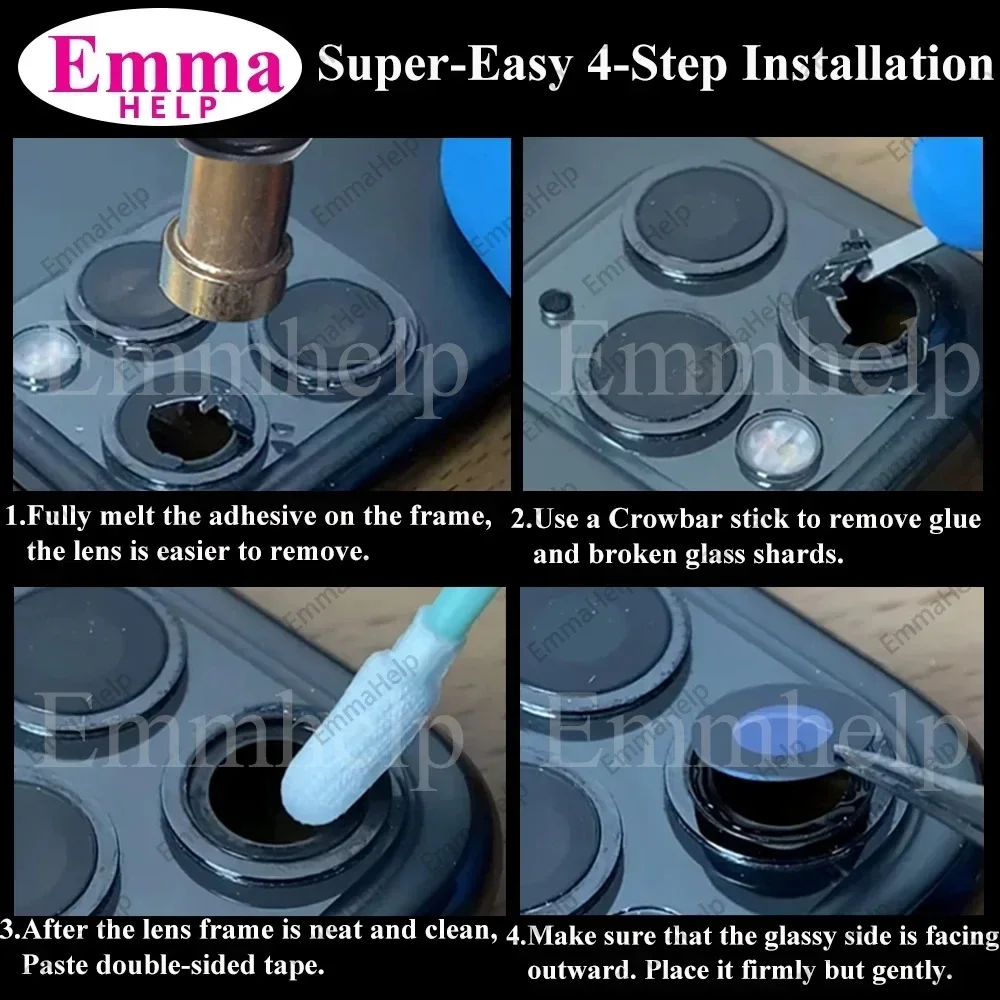 10 Stuks Terug Camera Glazen Lens Vervanging voor Samsung A56 A55 A54 A36 A35 A34 A26 A25 A24 A16 A15 A06 A05s A05 A14 met Lijm