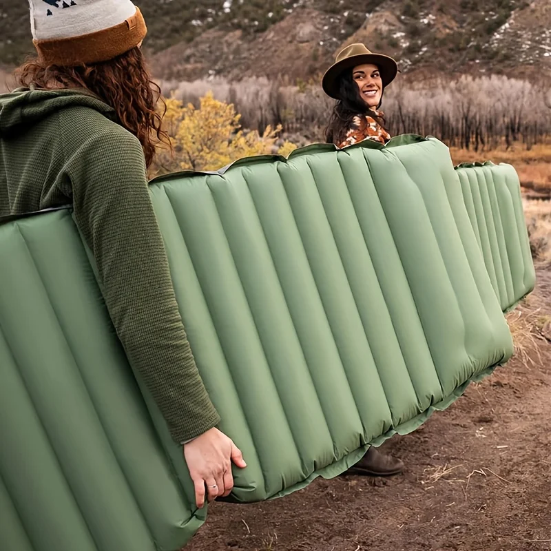 Outdoor Inflatable Pad, Tent Sleeping Pad, Double-sided Thickened Camping Mattress, Single-person Portable Moisture-proof Pad