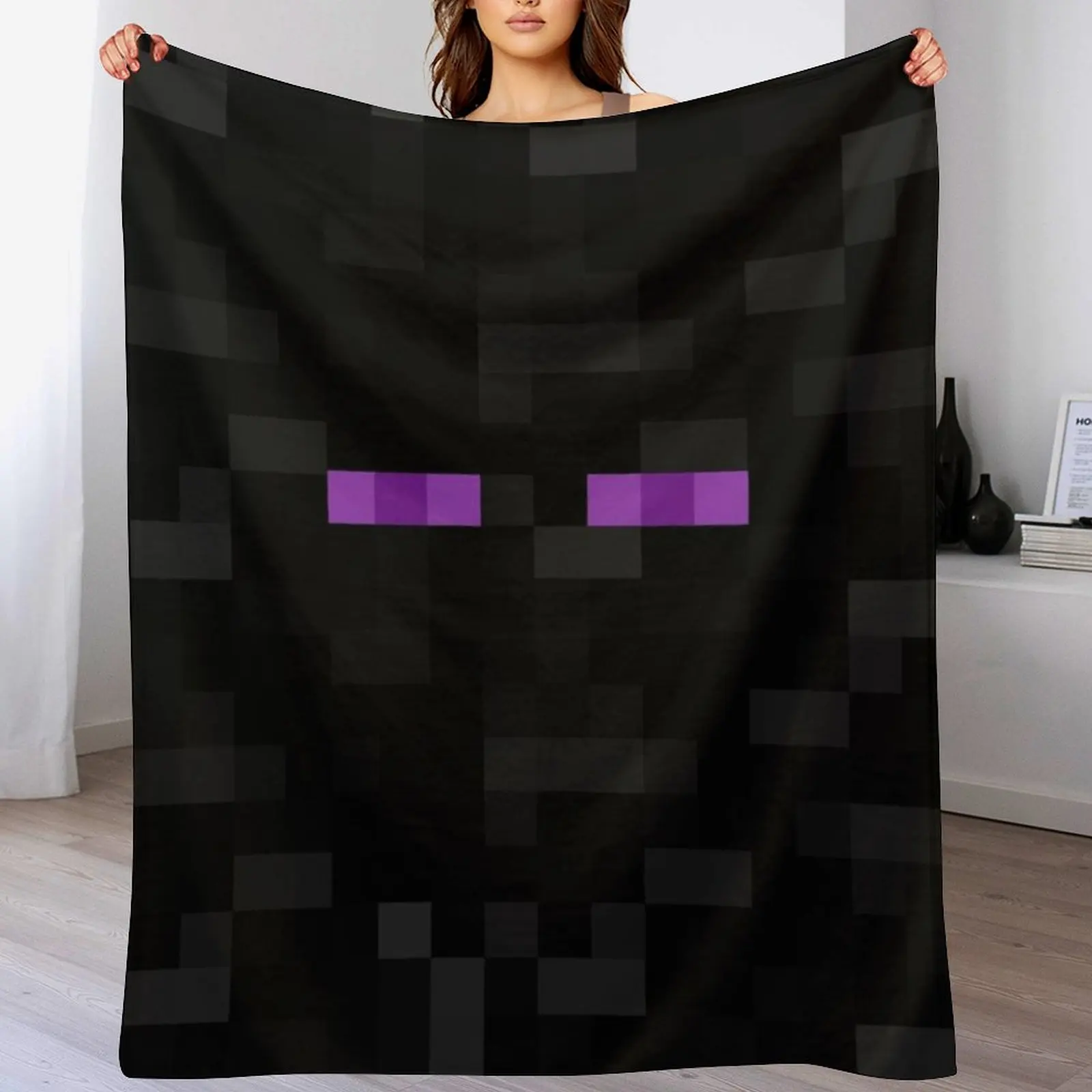 

Enderman pattern Throw Blanket Kid'S warm winter Heavy Soft Plush Plaid Blankets