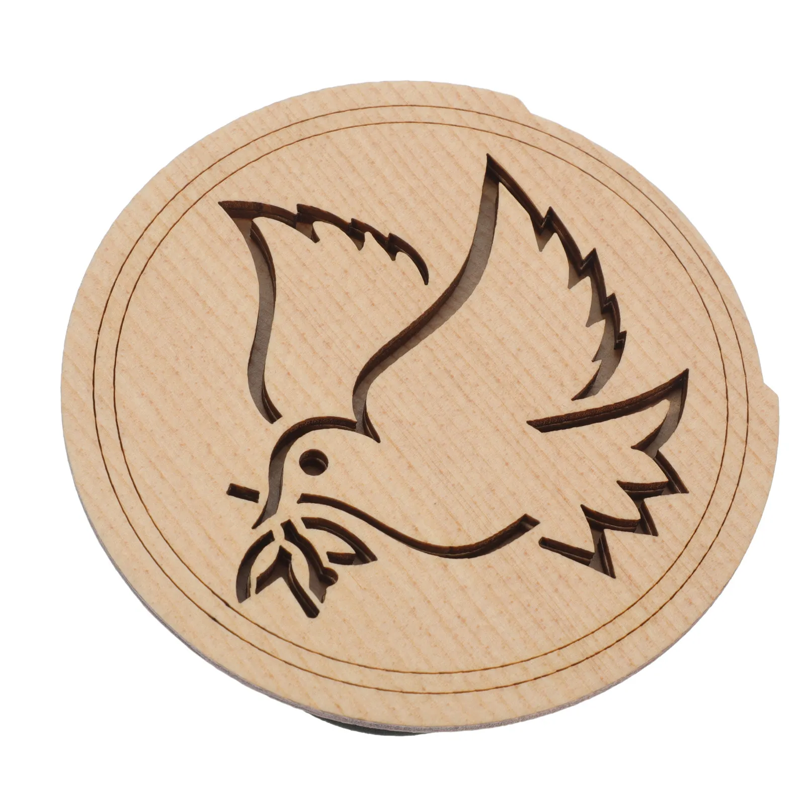 Guitar Soundhole Cover Maple Wood Bird Pattern Sound Hole Block Feedback Buffer Decoration for 40 Inch 41 Inch Guitars