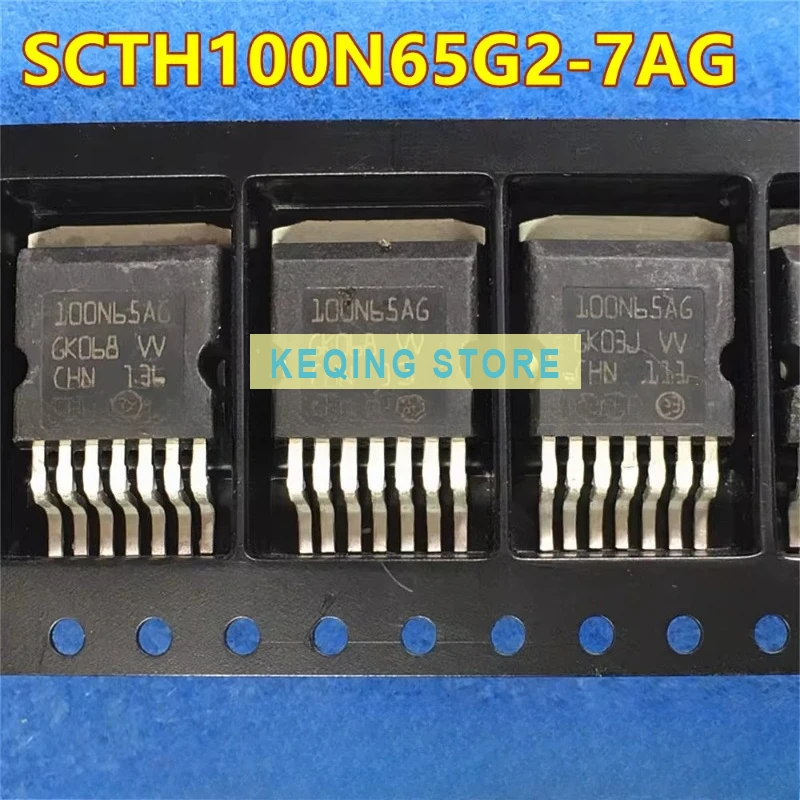10PCS Used+Not NEW+Send after Measure Original code 100N65AG SCTH100N65G2-7AG TO-263-7 650V silicon carbide power