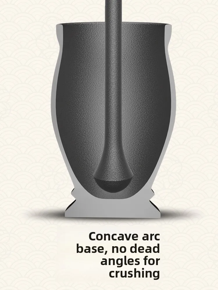 

Iron Cast Pestle And Mortar for inding Spices And Medicinal Herbs Kitchen Tool for Cruing And inding Garlic And Peppers