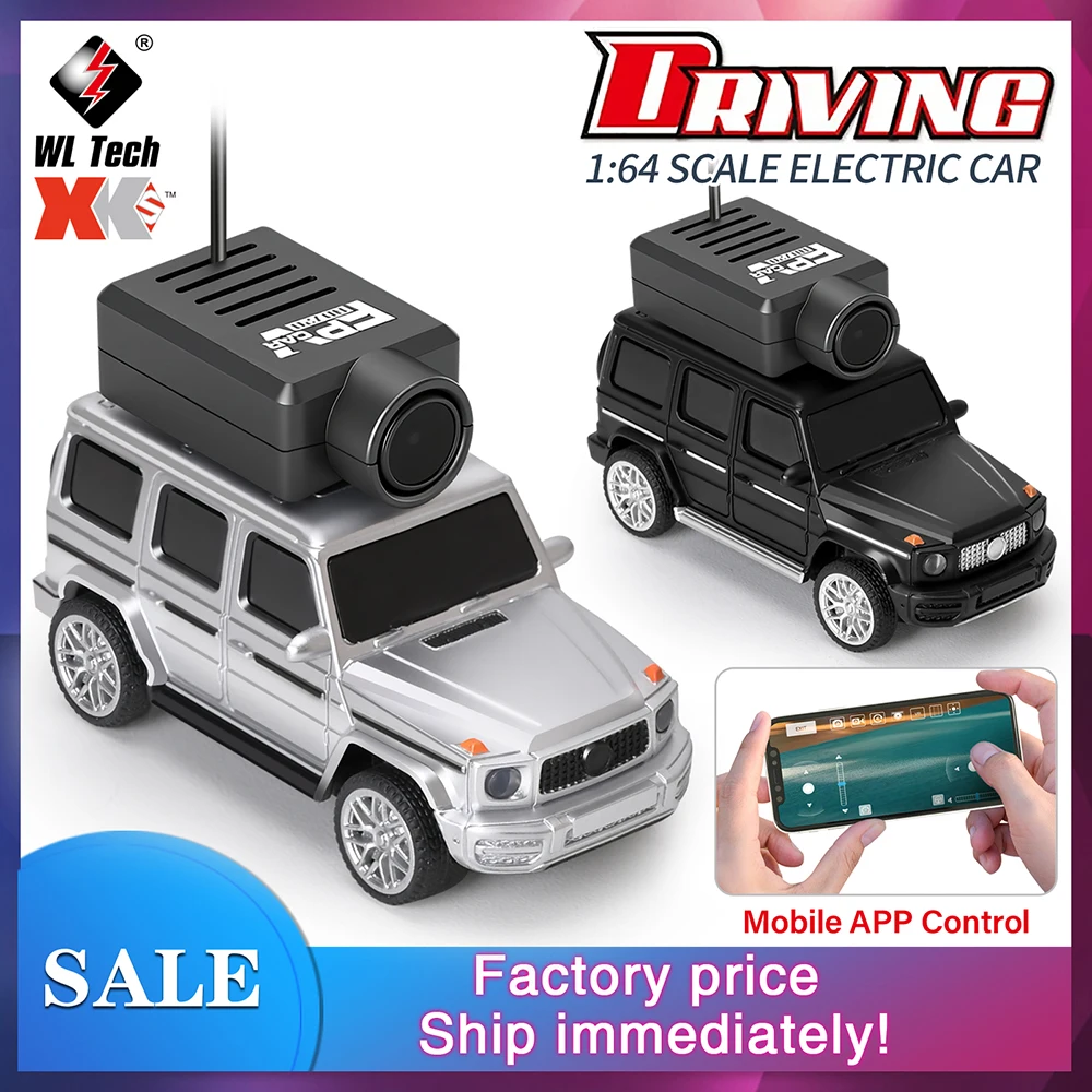 WLtoys RC Cars 1:64 Mini 6406 6406C HD Camera RC Racing Car Toy 120° Wide Angle 2.4G 720P APP Control Mini Car Dual Control