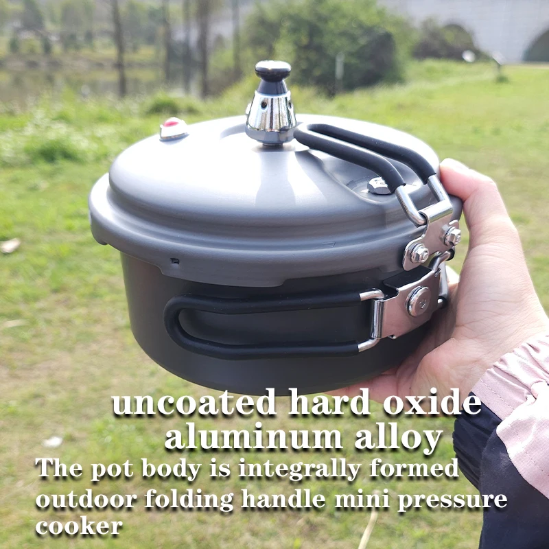 Portable Folding Outdoor Pressure Cooker Hiking Mountaineering Camping 80kpa Plateau Cookware 1.8L Mini Pressure Cooker