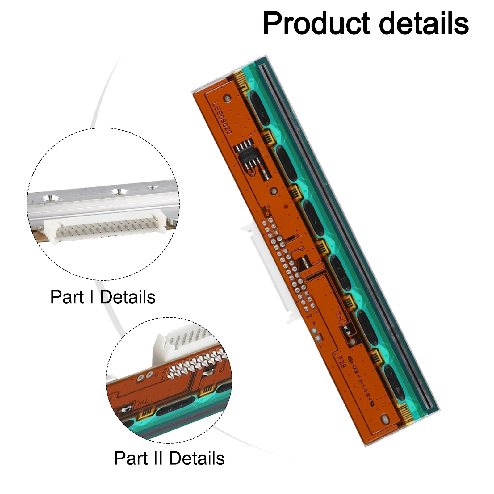 For Thermal Label Printer Printer Replacement Part 203dpi Print Head Office Printing Sturdy And Practical ABS+Metal