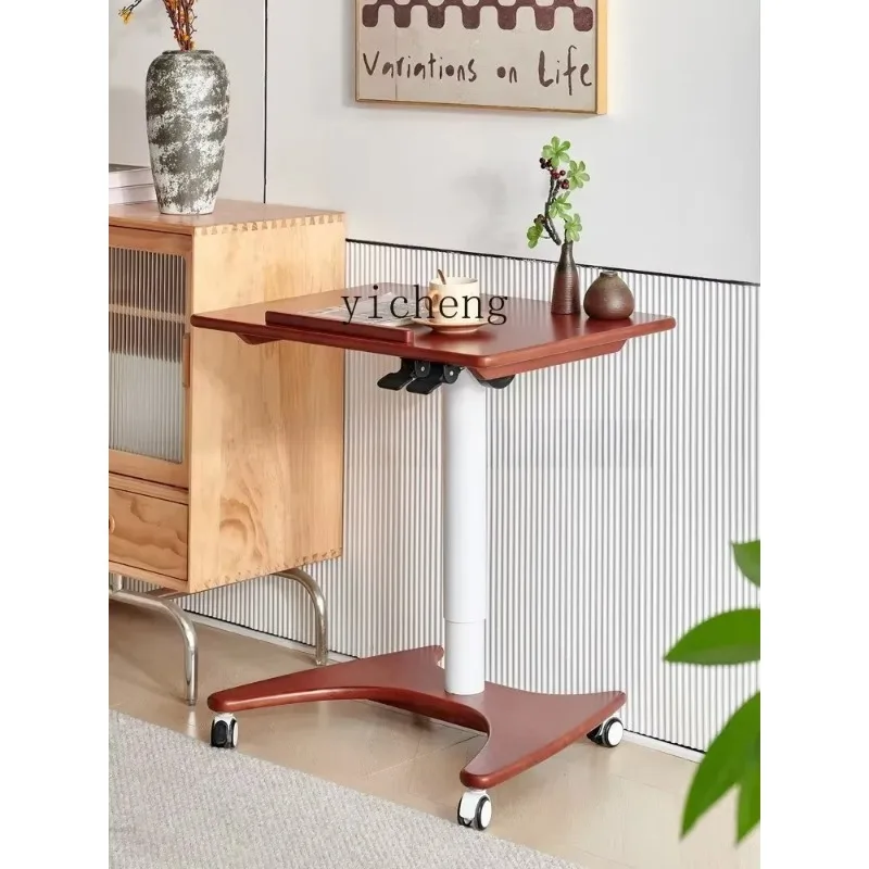 BG-14 Removable Office Solid Wood Lifting Table Retro Bedside Table Bedroom Home Computer Desk