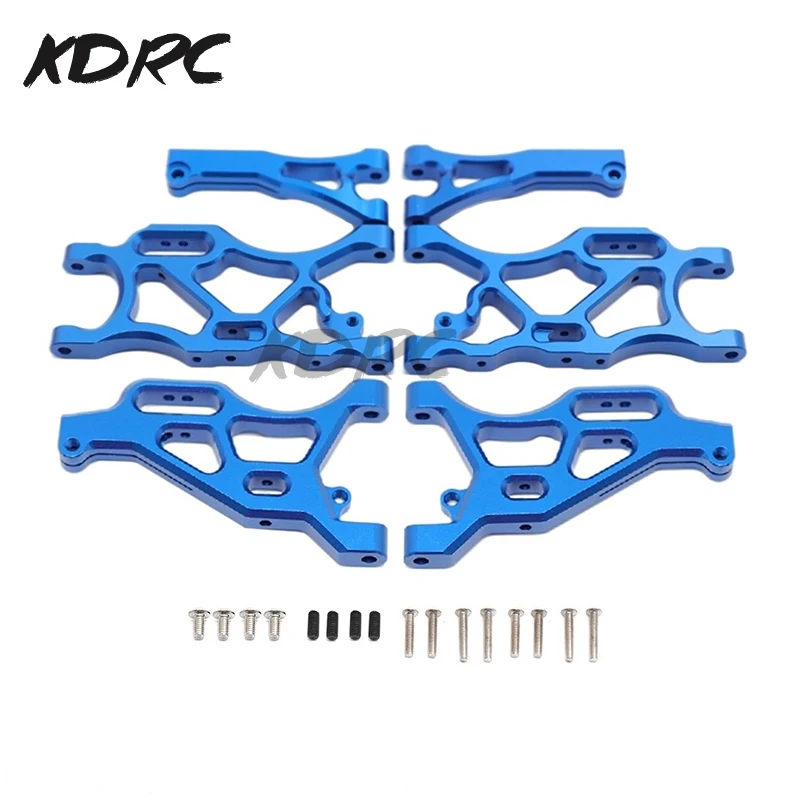 6pcs Metal Front and Rear Suspension Arm Set for ARRMA 1/7 Infraction Limitless 6S 1/8 Typhon 6S RC Car Upgrade Parts