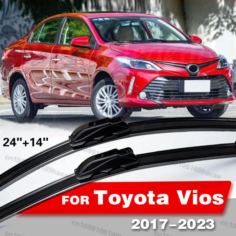 

Car Front Wiper For Toyota Vios 2017 2018 2019 2020 2021 2022 2023 Blades Windshield Windscreen Window Car Accessories 24"+14"