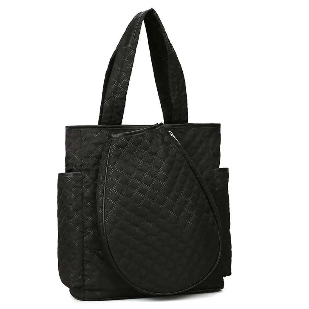 

Stylish Lightweight Tennis Tote Bag Quilted Waterproof Tennis Bag Versatile Extra-Large Pickleball Racquet Bags for Women Men