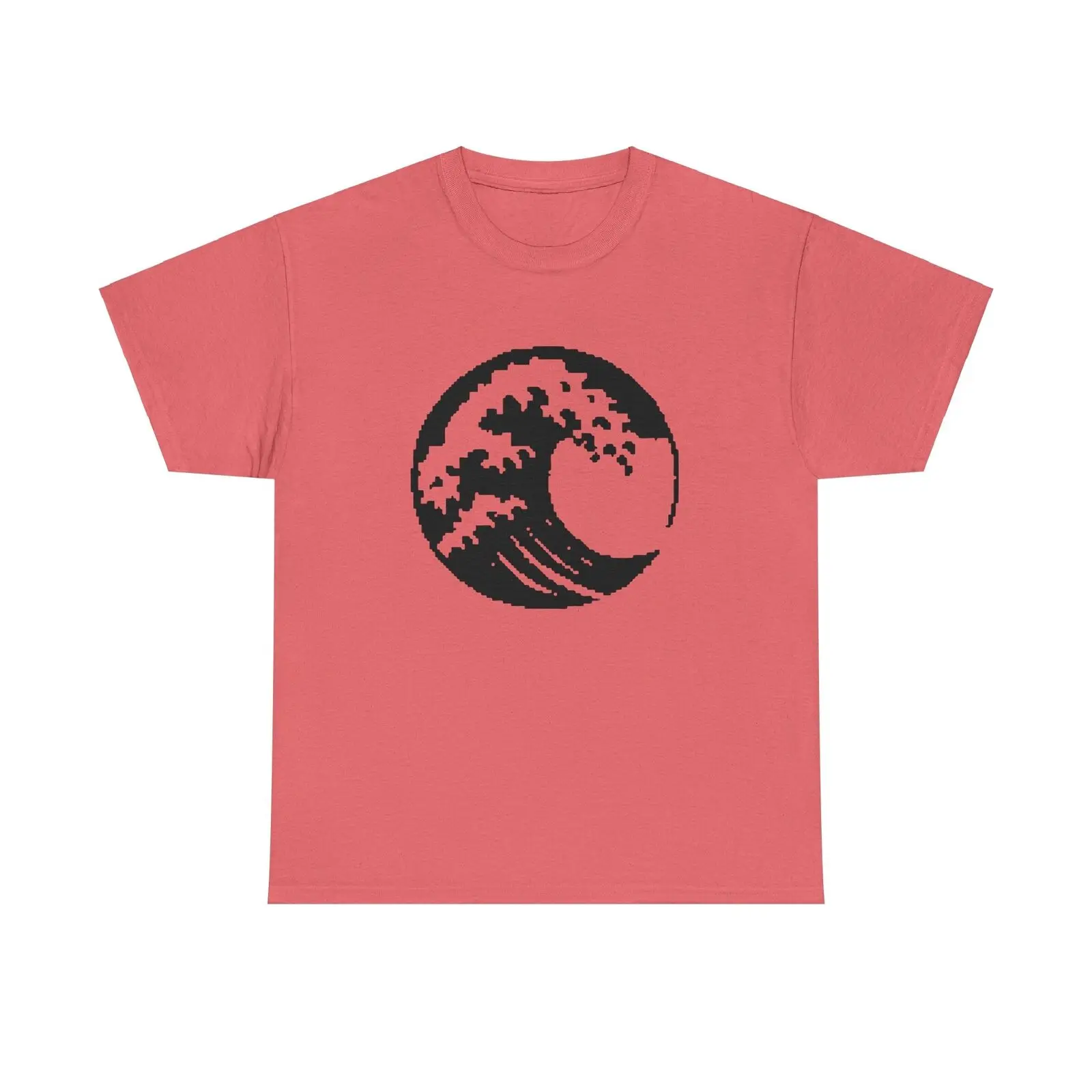 Wave Pixel Art T-Shirt - low res 8 bit wavy beachy surfing abstract minimalist