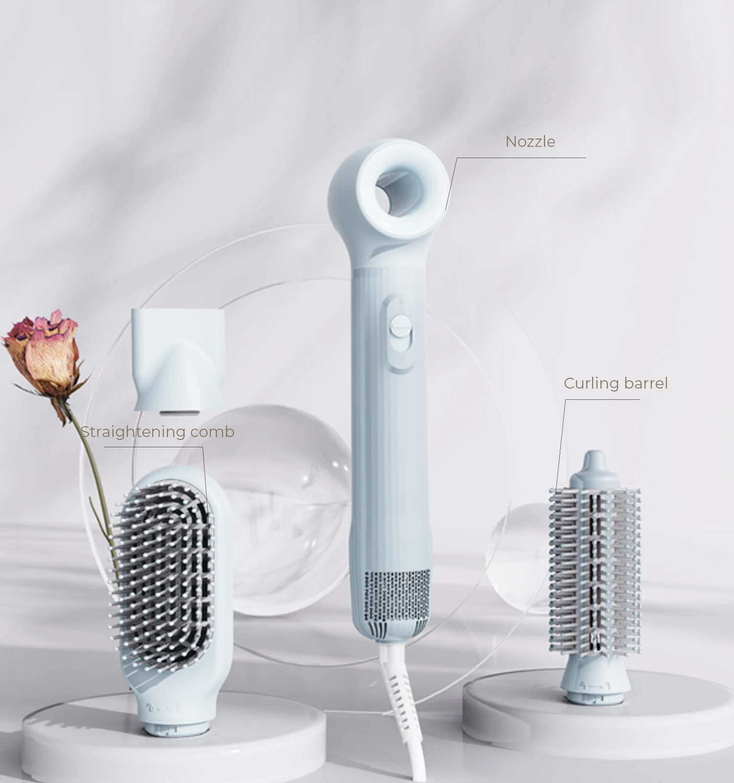 Weshcan Multi-function 3 in 1 Hair Styler Tools With Hair Straightener & Curler Comb