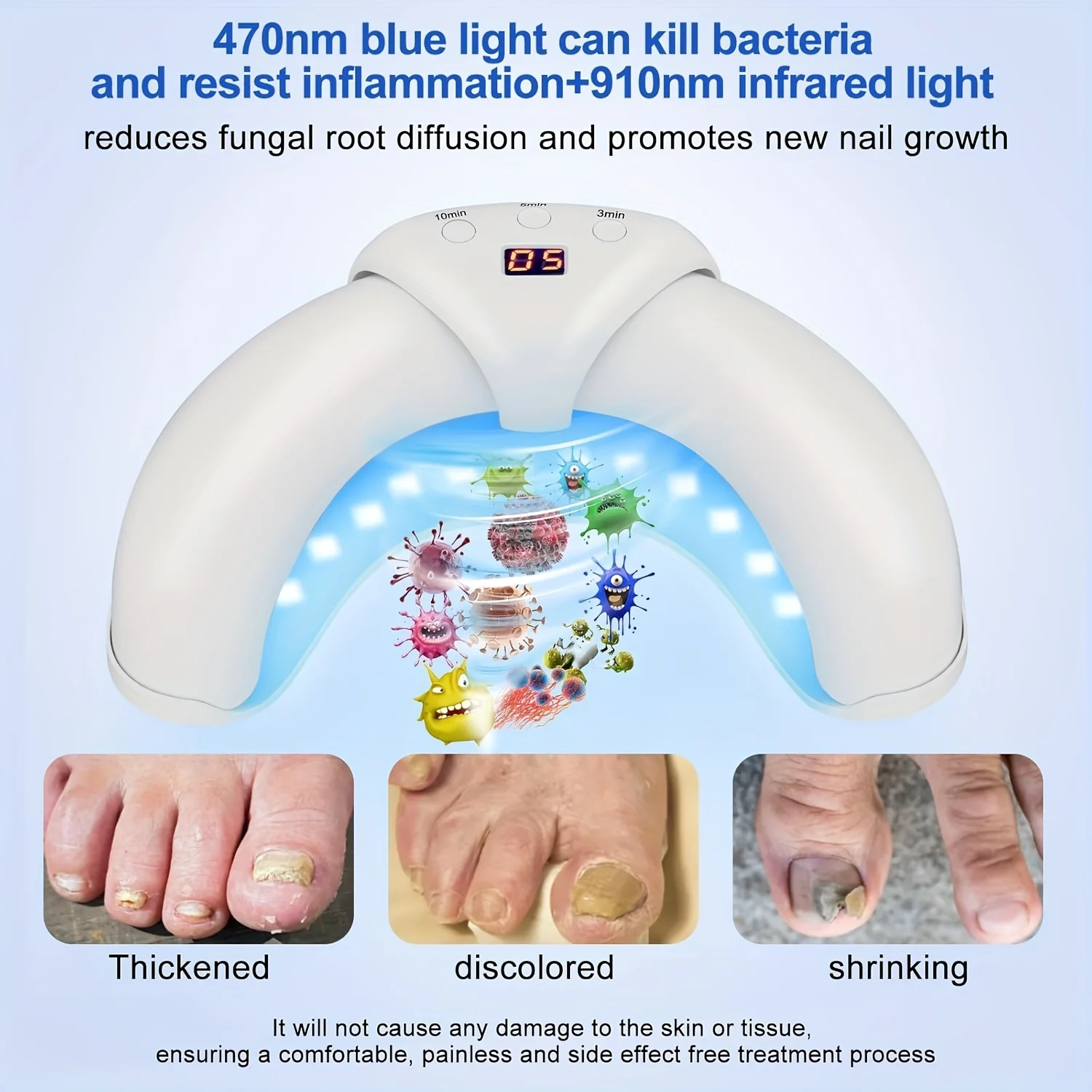 

1/2/4 Pcs Nail Fungus Light Device for Multiple Fingernails & Toenails