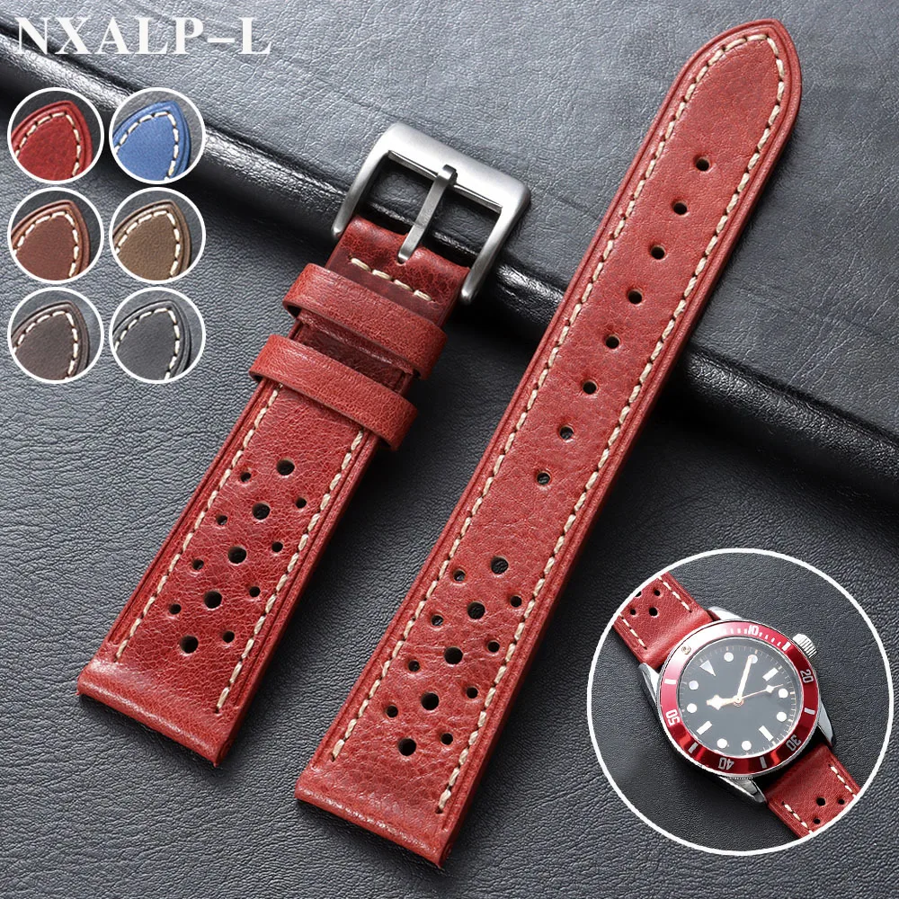 Echtes Rindsleder-Uhrenarmband für Tag Heuer Atmungsaktives Ölwachs-Lederarmband 20mm 22mm 24mm für Samsung Galaxy Watch 7 6 5 4