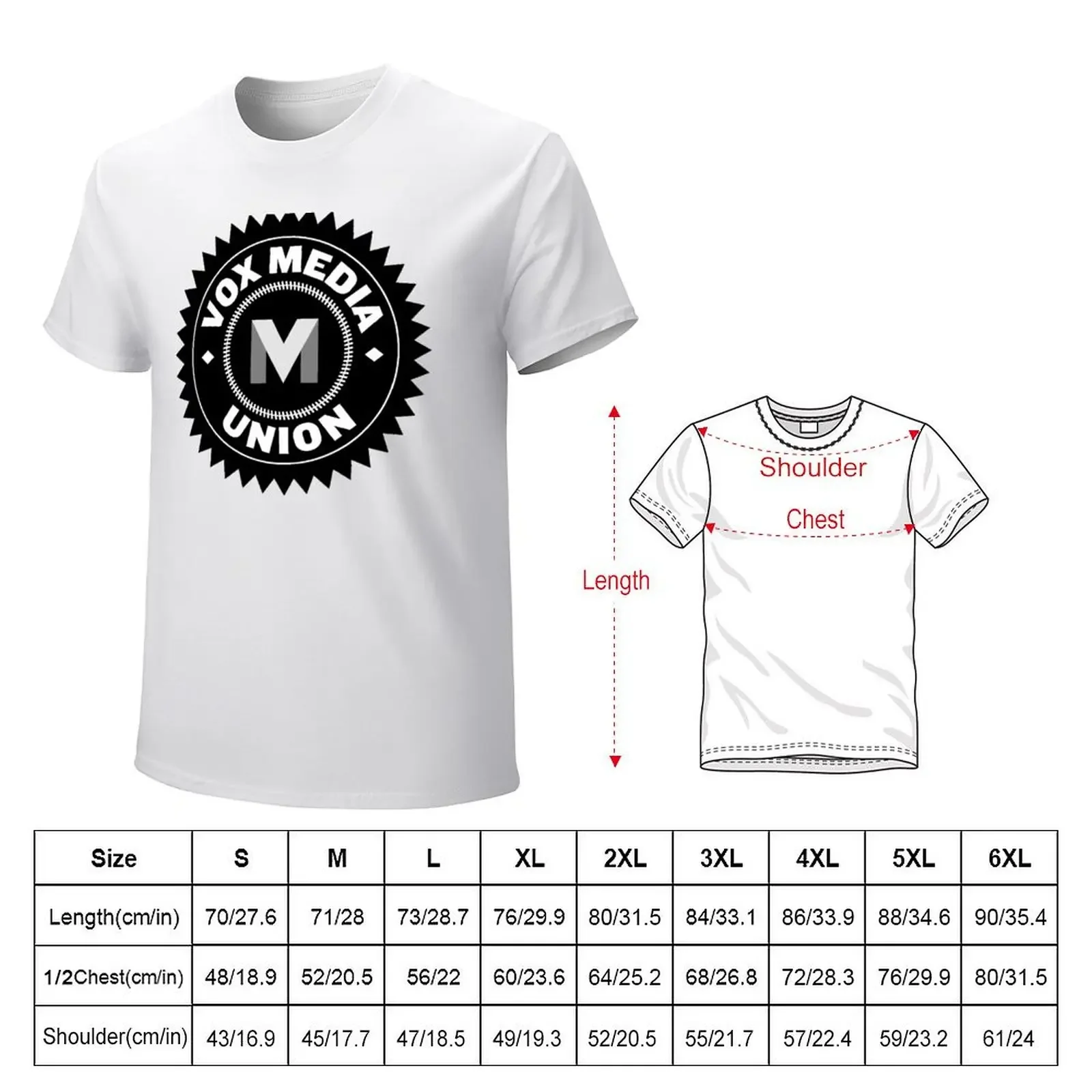 เสื้อยืดสำหรับผู้ชายเสื้อยืดลายเหงื่อโลโก้ VOX Union