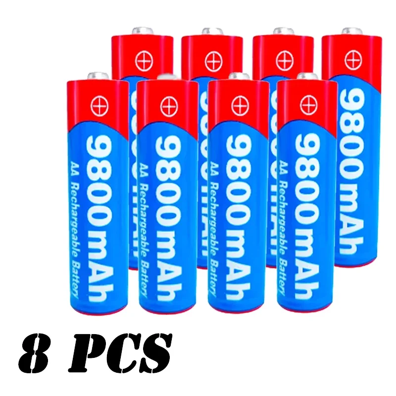 100% New AA rechargeable 1.5V 9800mAh 1.5V New Rechargeable AA battery for led light toy Camera Microphone battery