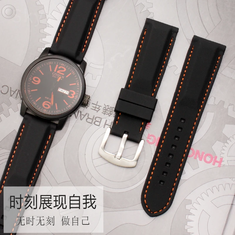 Watch Strap Men 'S Silicone Watchband  for Citizen Seiko Fossil Mido Tianwang DIESEL Universal Rubber Watch Band 22mm