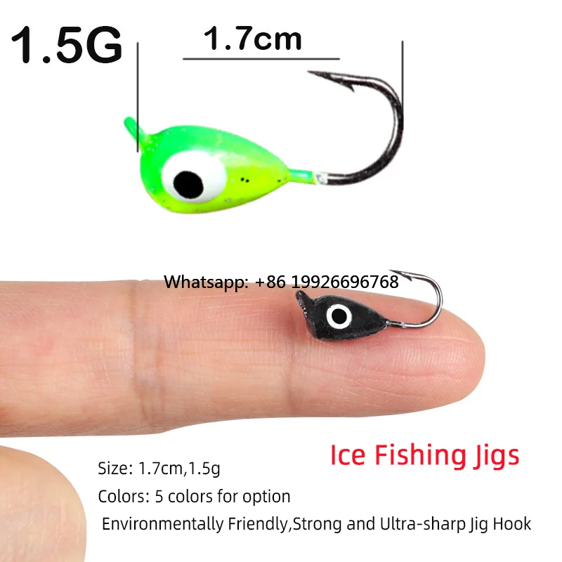 

Wholesale 1.5g 1.7cm Ice Fishing Jig Paint Jigs Winter Ice Jigging Crappie Sunfish Perch Walleye Pike Fishing Lure Baits manufac