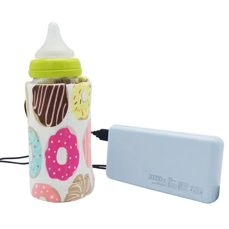 Calentador de agua con Usb para botella de leche, bolsa aislante para biberón de lactancia, calor, frescura, conserva el calor, bolsa de mano para