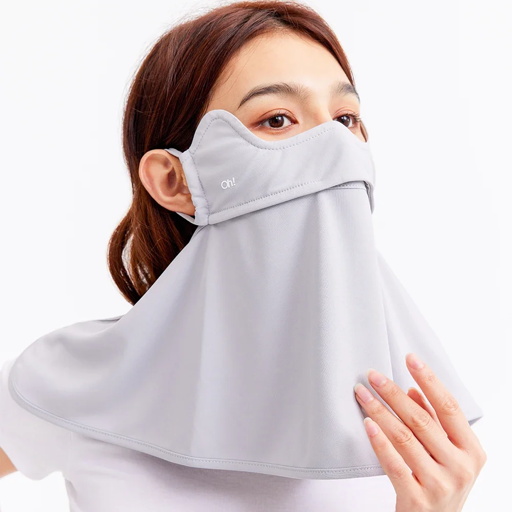 OhSunny Women Face Cover with Neck UPF1000+ Outdoor Anti-Dust Sun Protection Quick Dry Soft Breathable Washable Adjustable