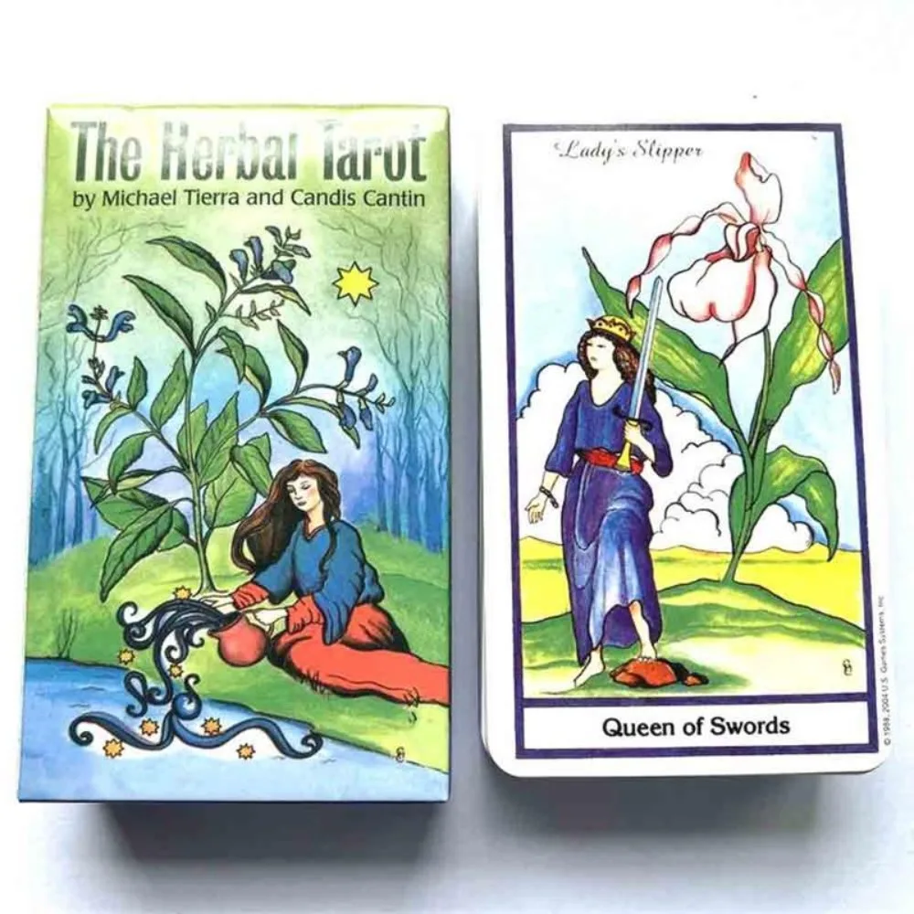 

The Herbal Tarot Deck - 78 Botanical Tarot Cards 10.3*6cm for Healing and Meditation