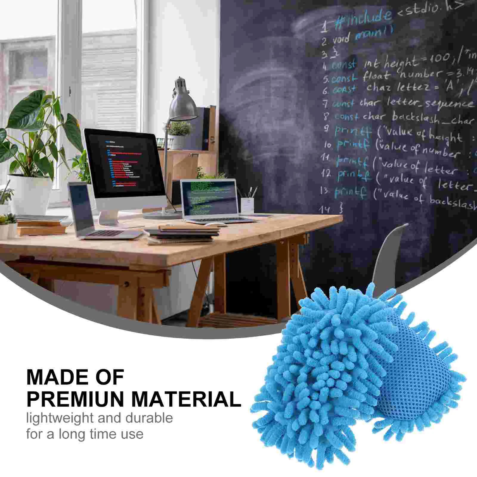 2 Pcs Dry Erase Board Eraser Chenille Blackboard Whiteboards Practical Chalkboard Wiper