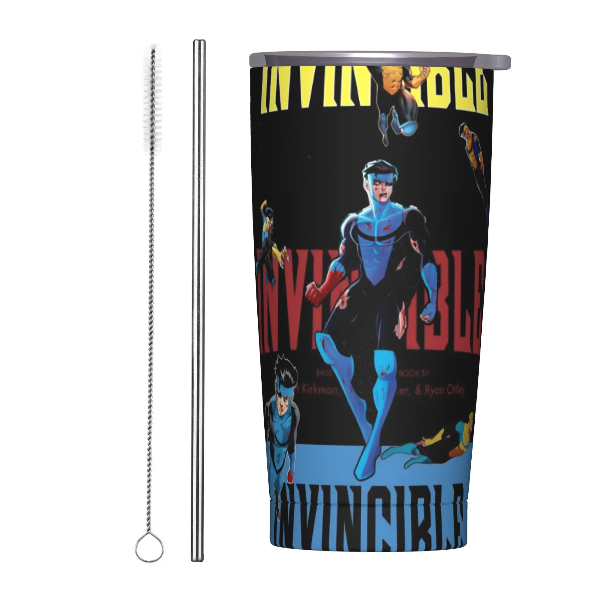 Invincibles Comic Tumbler Vacuum Insulated  Thermal Cup Vacuum Flask Outdoor Mug Water Bottle 20oz