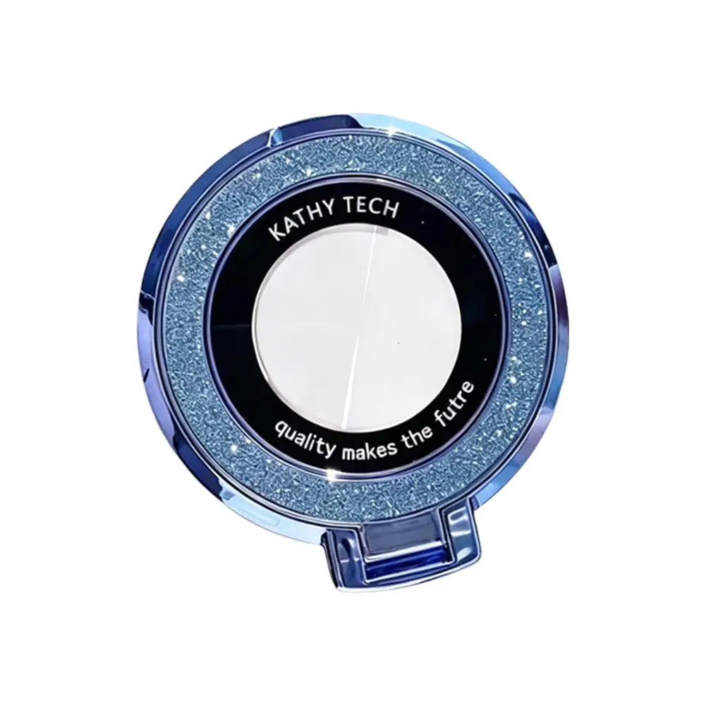 Doppelring-Handyhalter mit Ständer, Glitzer, faltbarer Handyring-Griff, ultradünner ABS-Fingerring-Ständer, universeller, mehrwinkeliger Tischständer – Detail 1